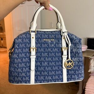 Michael Kors Ginger Large Denim Satchel